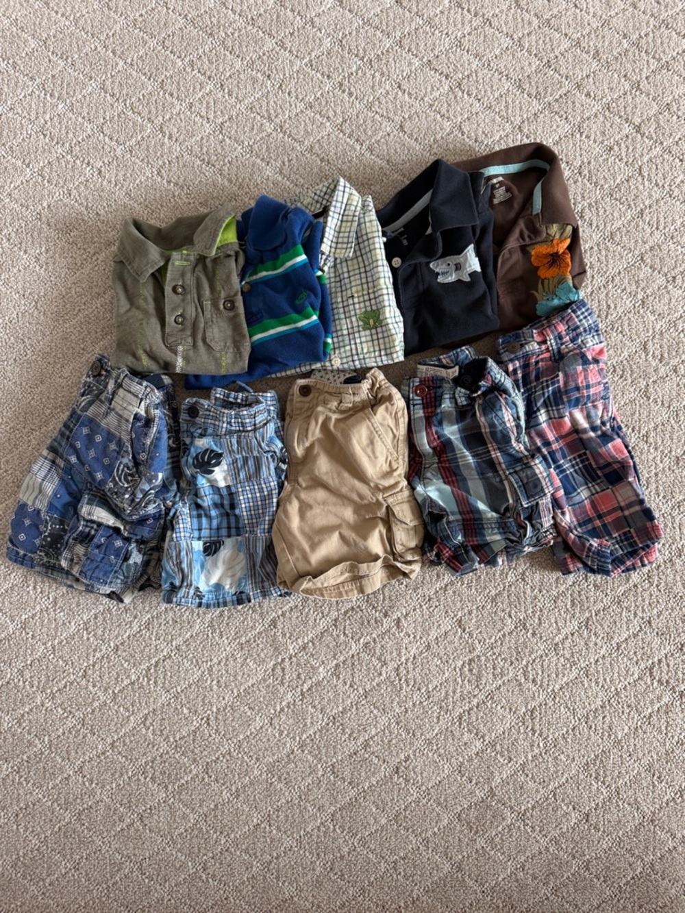 Boys 2T Bundle of Clothes 5 shirts 5 shorts